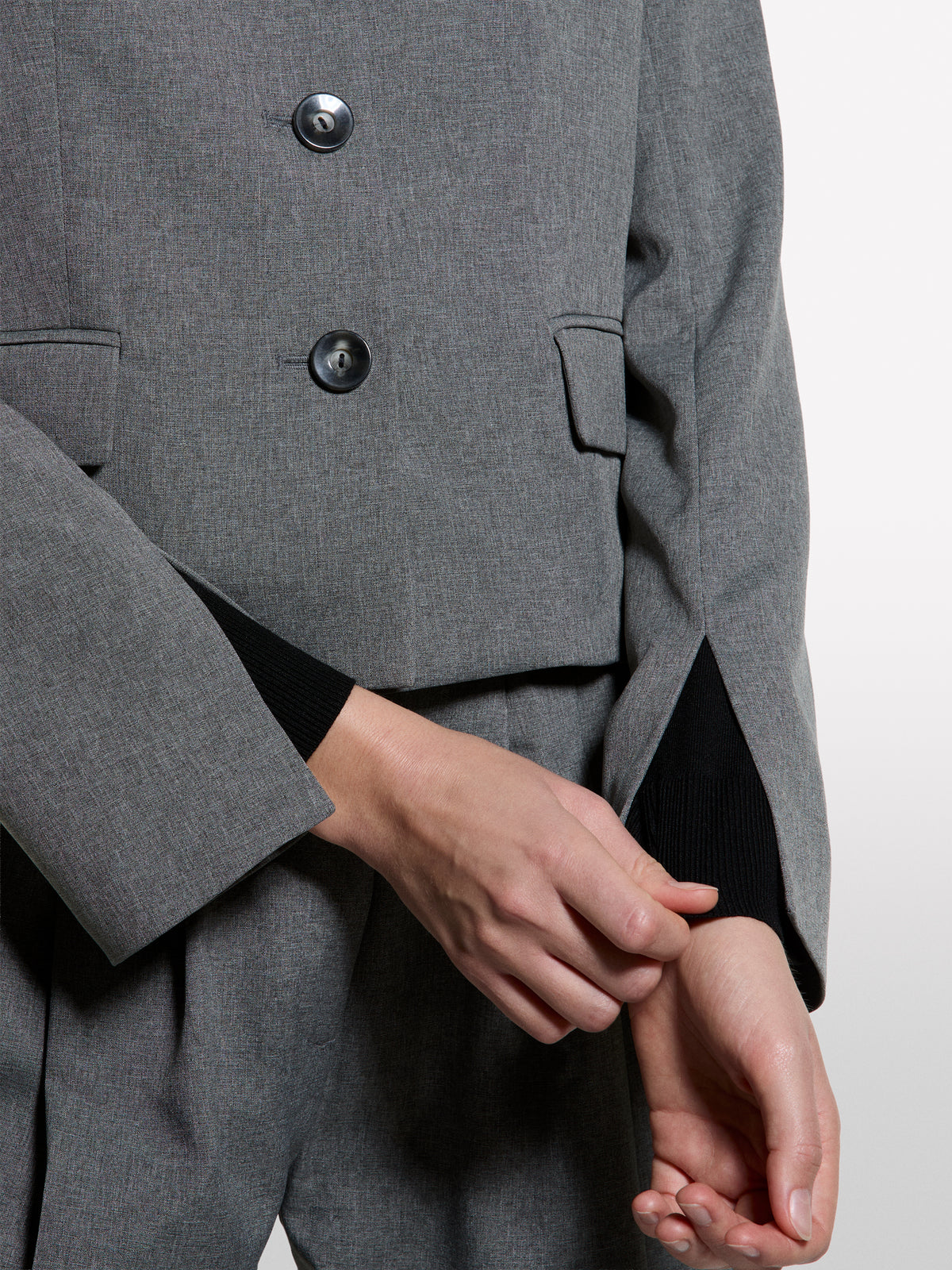 Blazer curto efeito mélange - ucb_image_FY