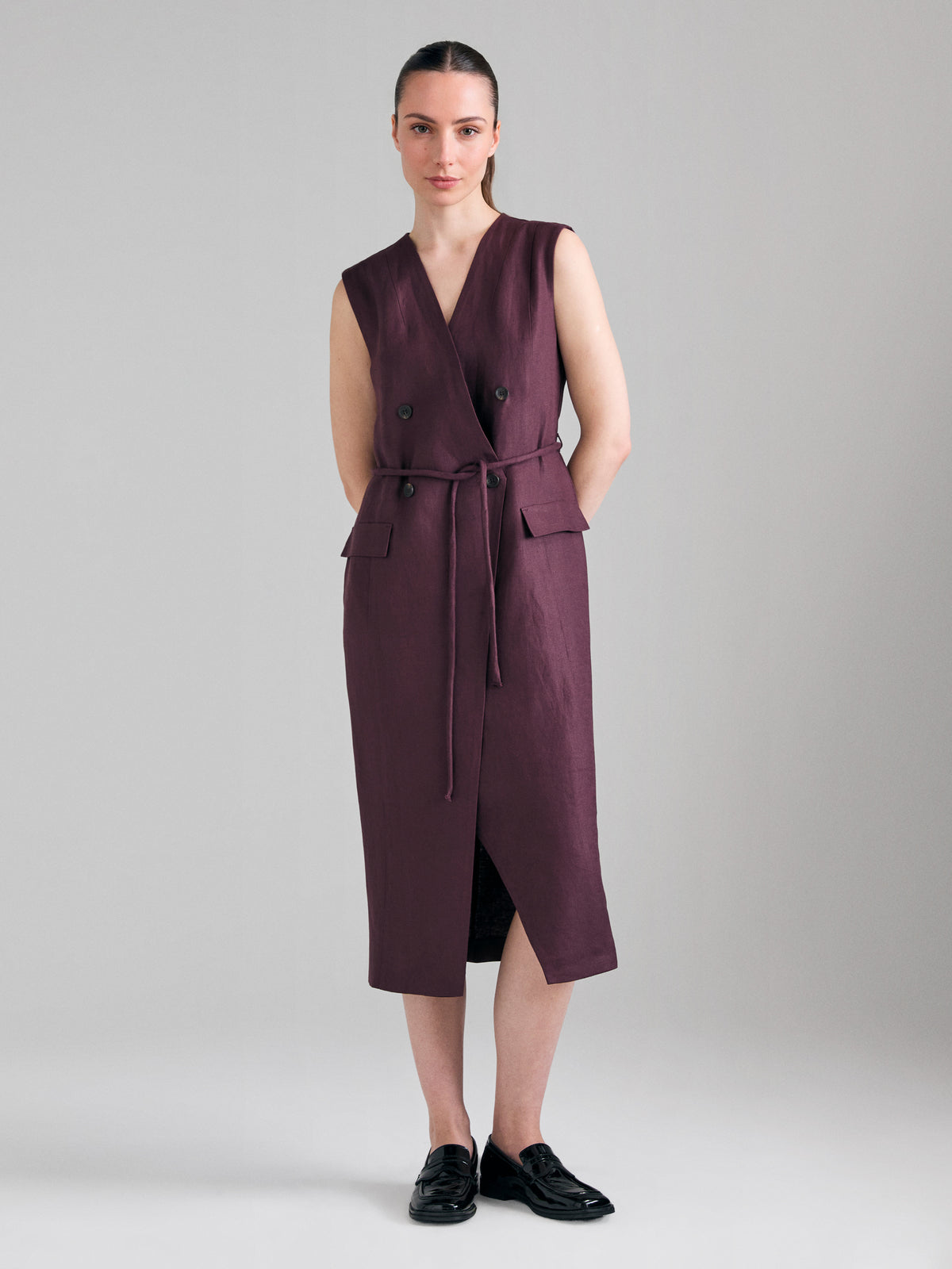 Vestido trespassado em linho - ucb_image_F