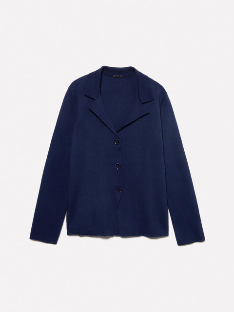 Blazer de malha azul-escuro - ucb_image_FS