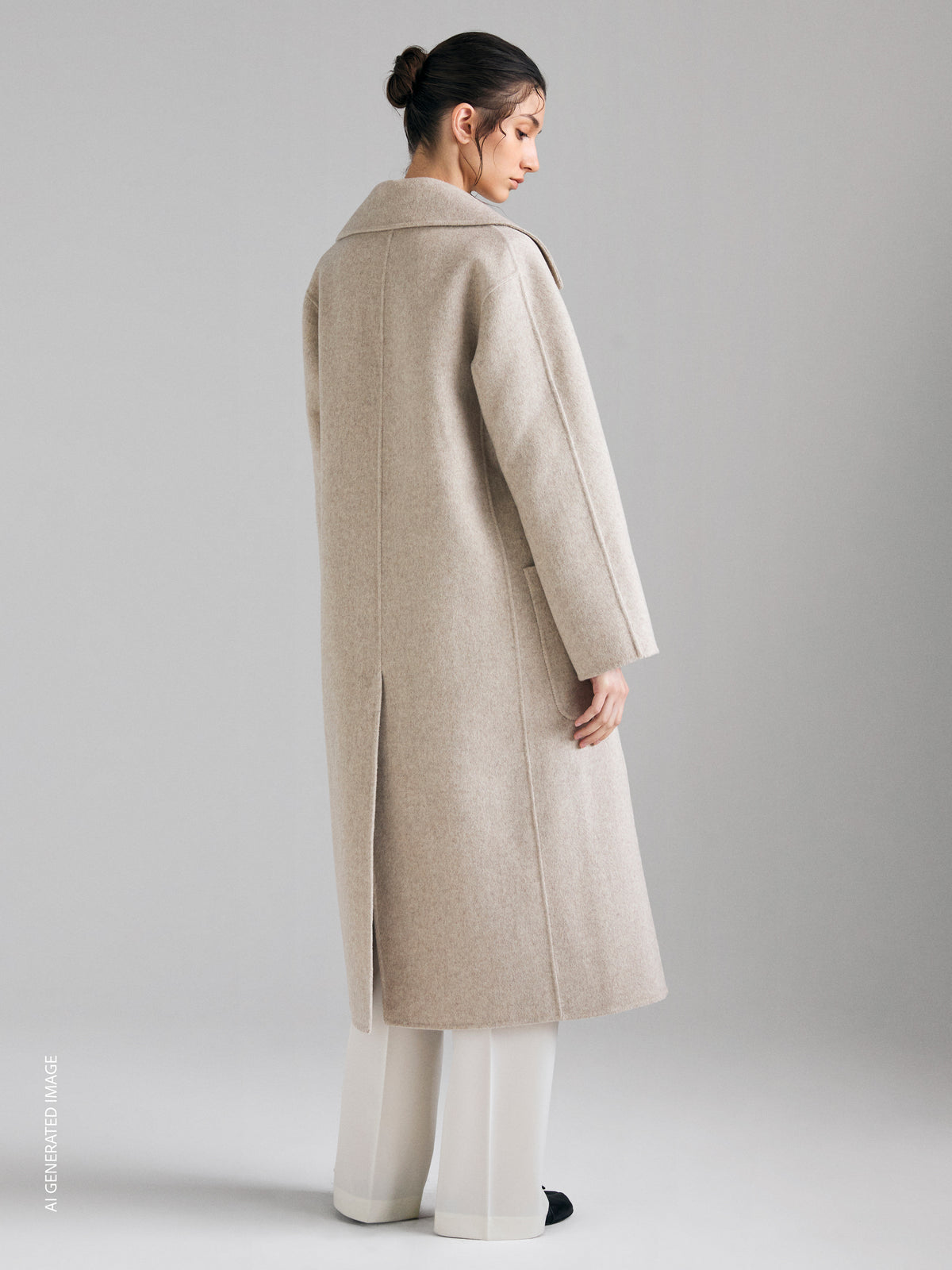 Sobretudo relaxed fit em mistura de lã - ucb_image_B