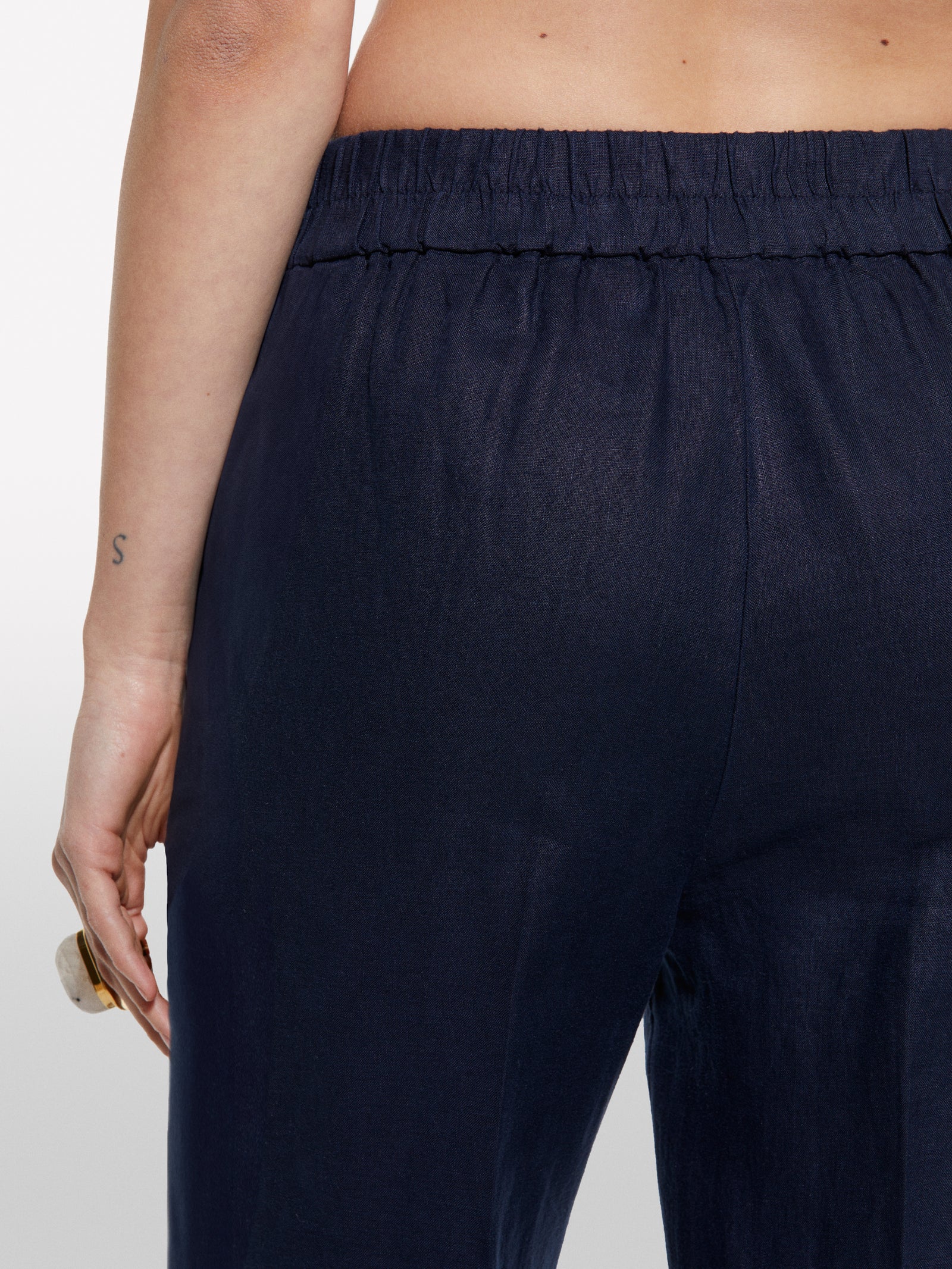 Joggers azul-escuro em 100% linho - ucb_image_FY