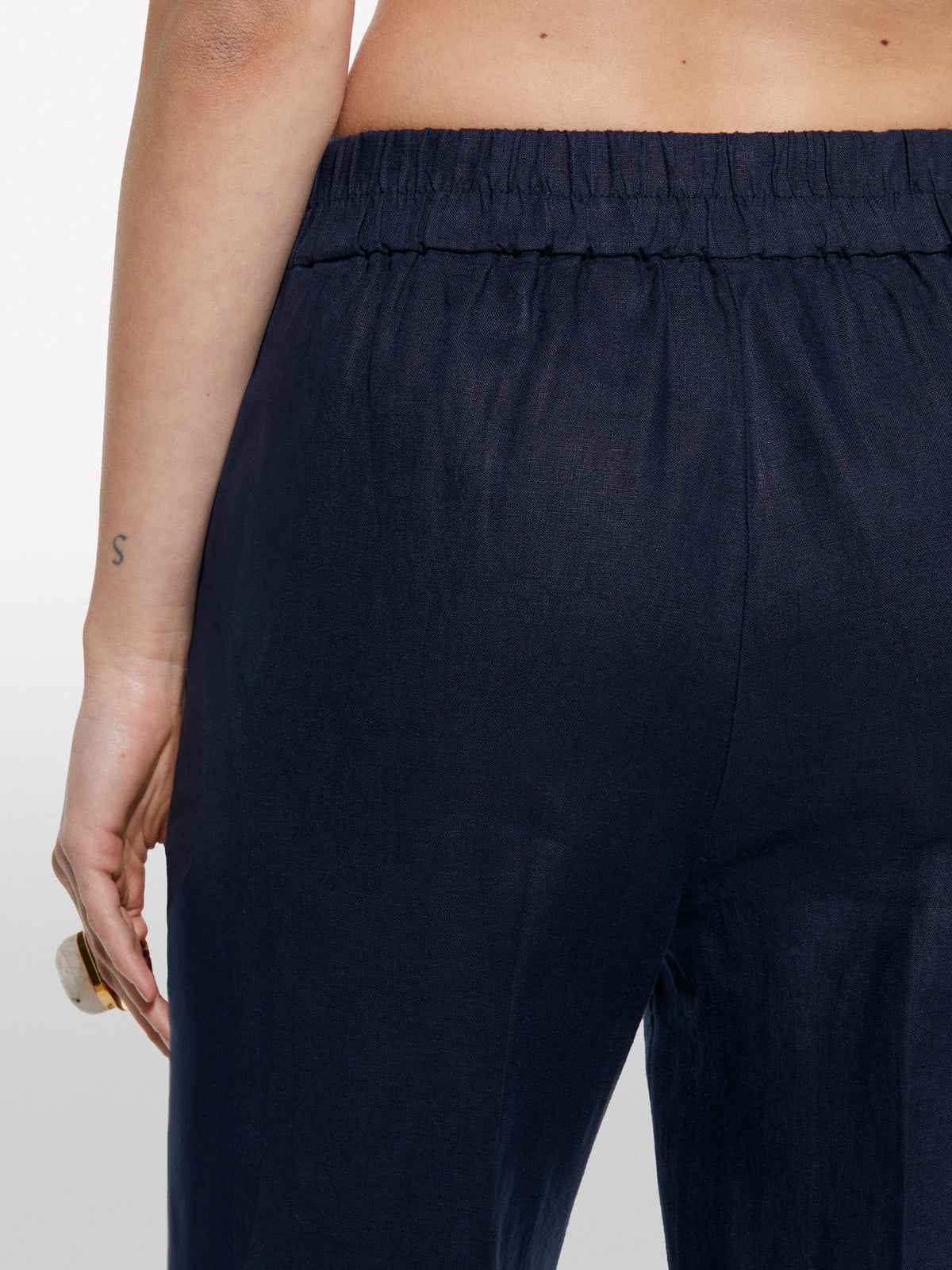 Joggers azul-escuro em 100% linho - ucb_image_FY