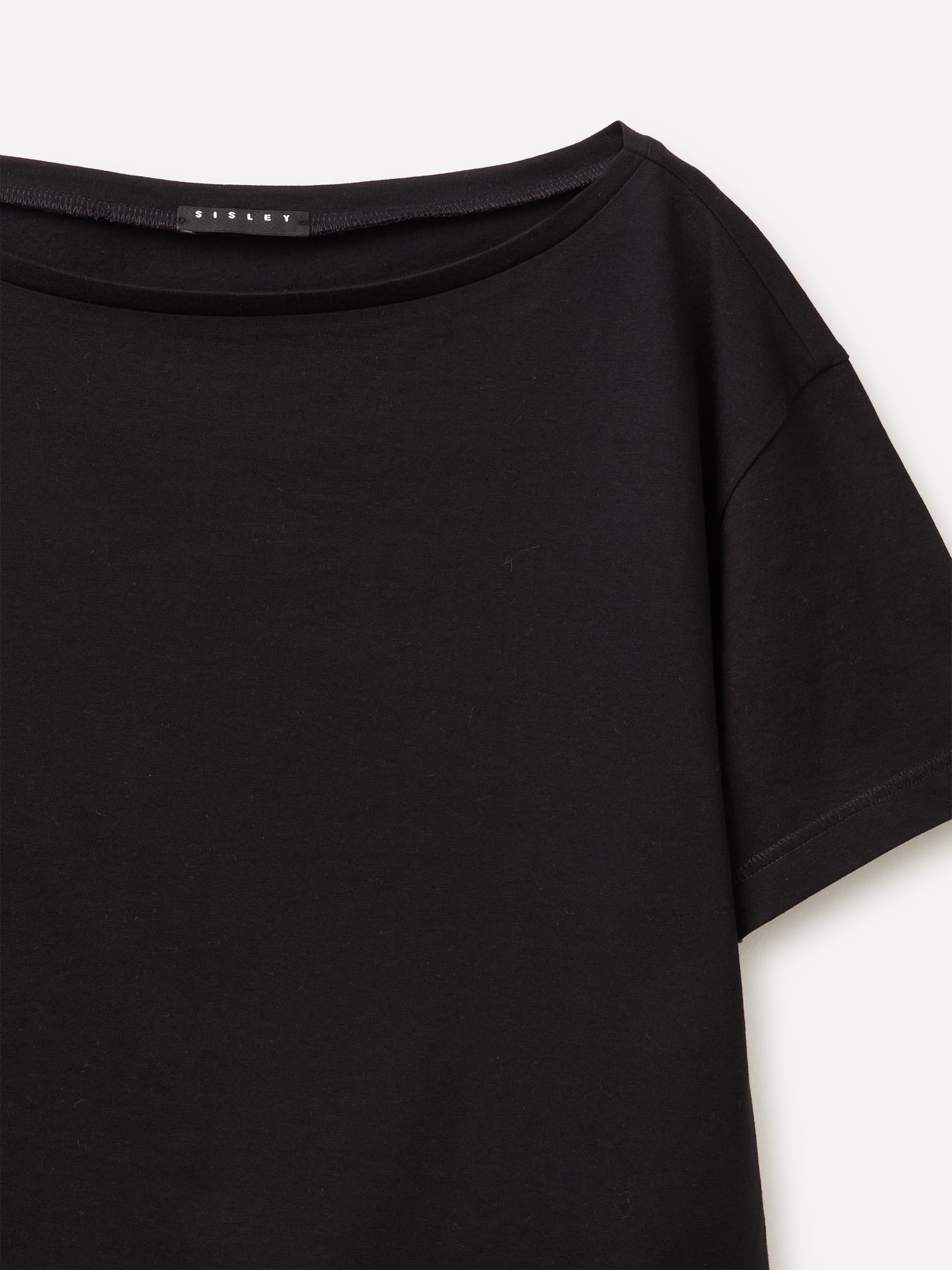 T-shirt cropped co decote à barco - ucb_image_DS1