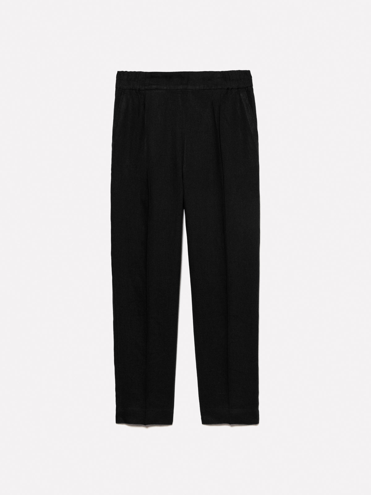 Joggers pretas em 100% linho - ucb_image_FS