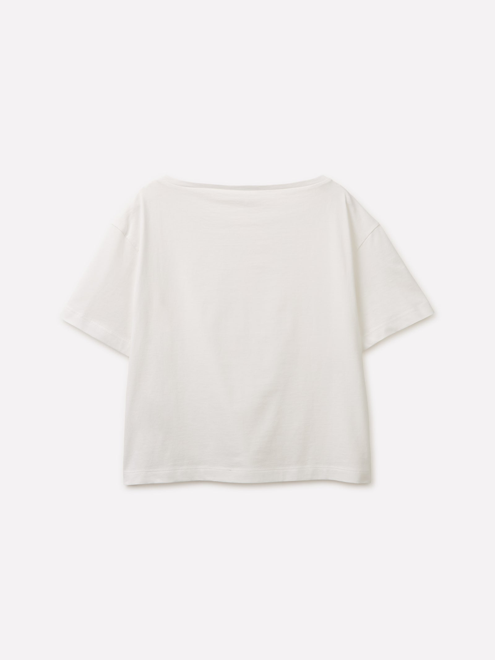 T-shirt cropped co decote à barco - ucb_image_BS