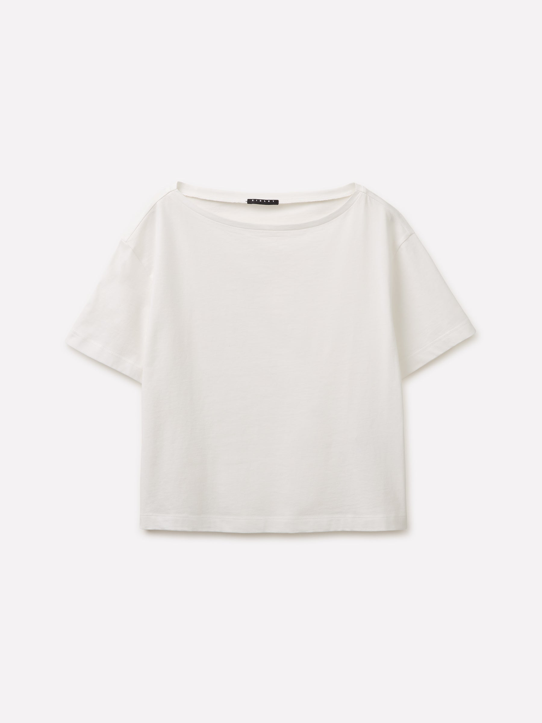 T-shirt cropped co decote à barco - ucb_image_FS