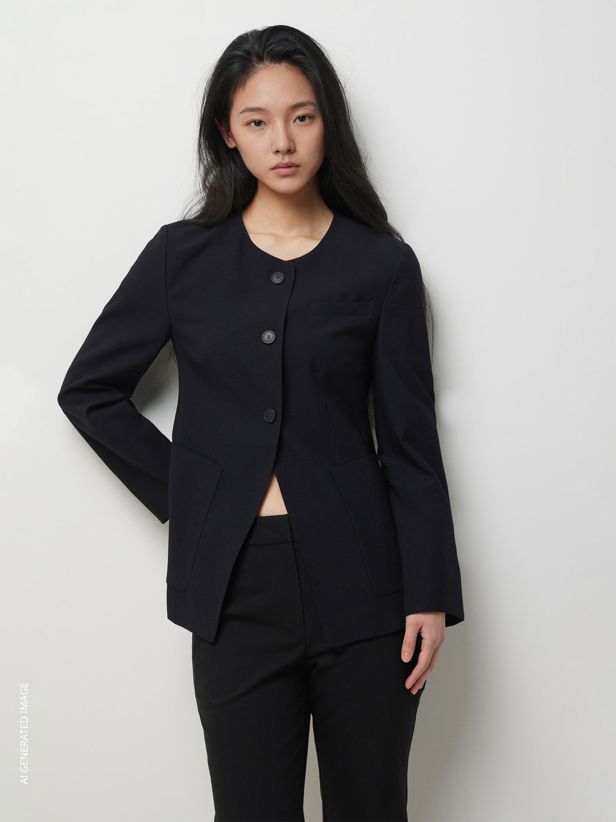 Blazer de gola redonda - ucb_image_FY