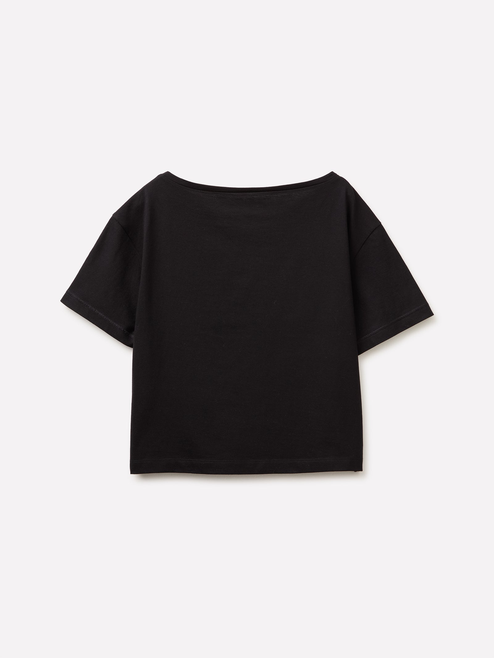 T-shirt cropped co decote à barco - ucb_image_BS
