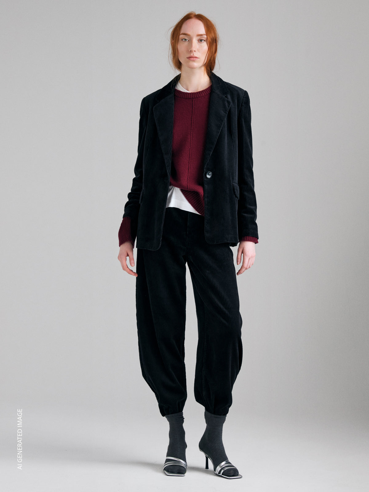 Blazer relaxed fit de veludo canelado - ucb_image_F
