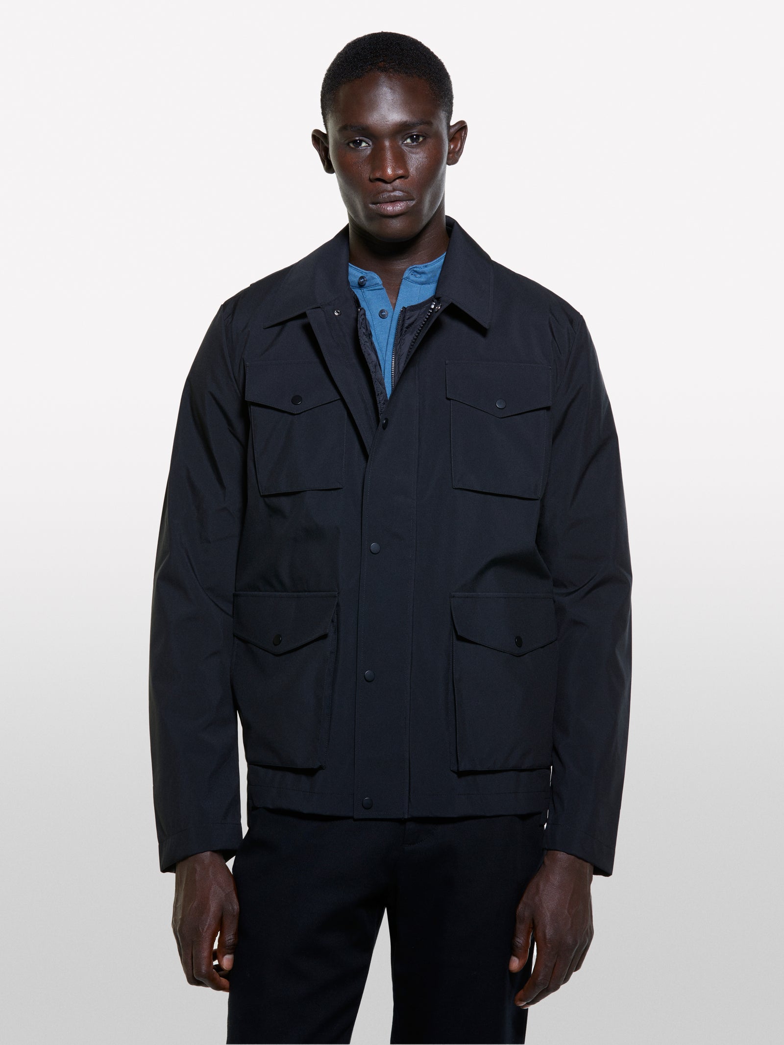 Black jacket with padded vest
