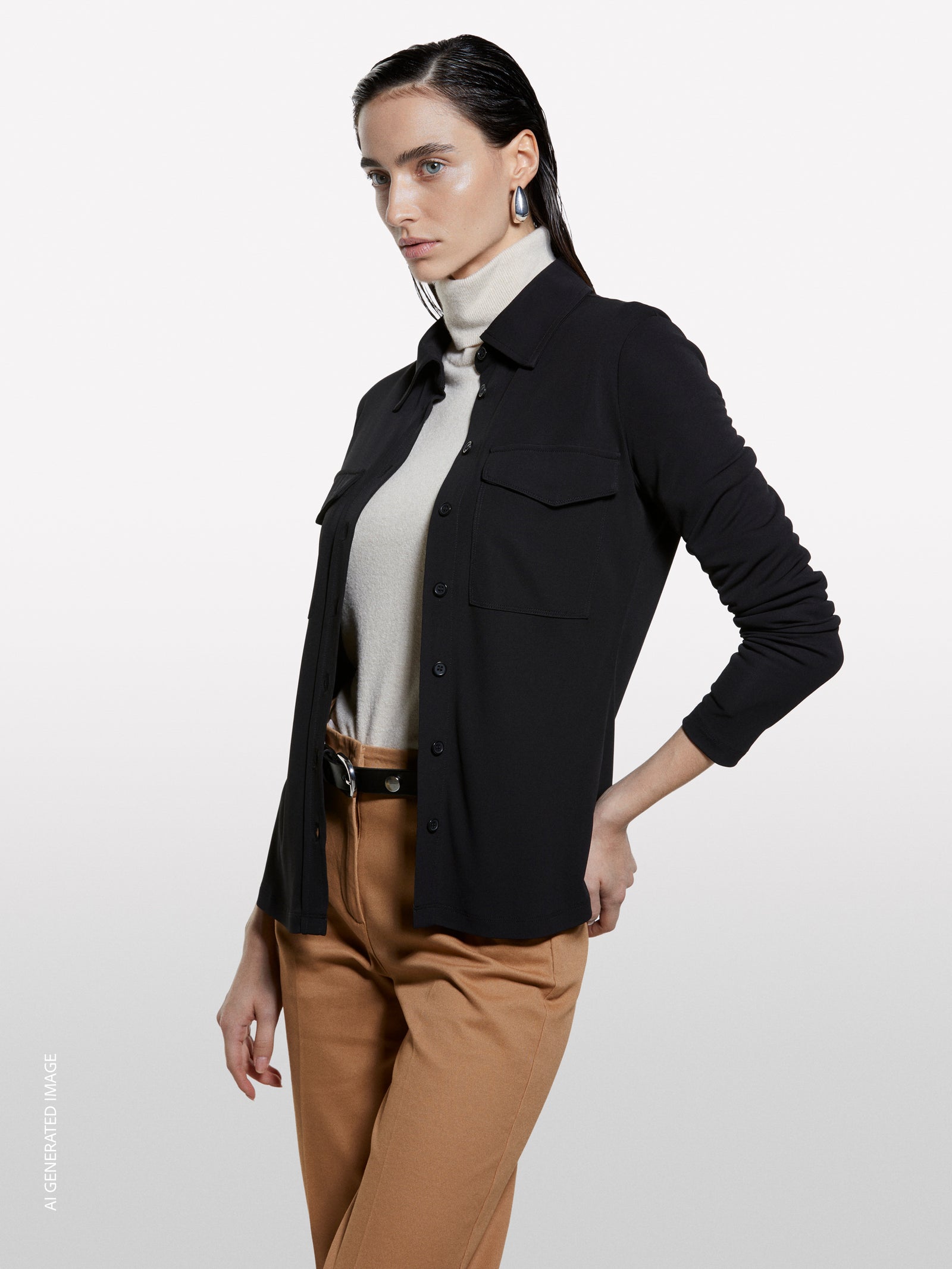 Black shirt with pockets