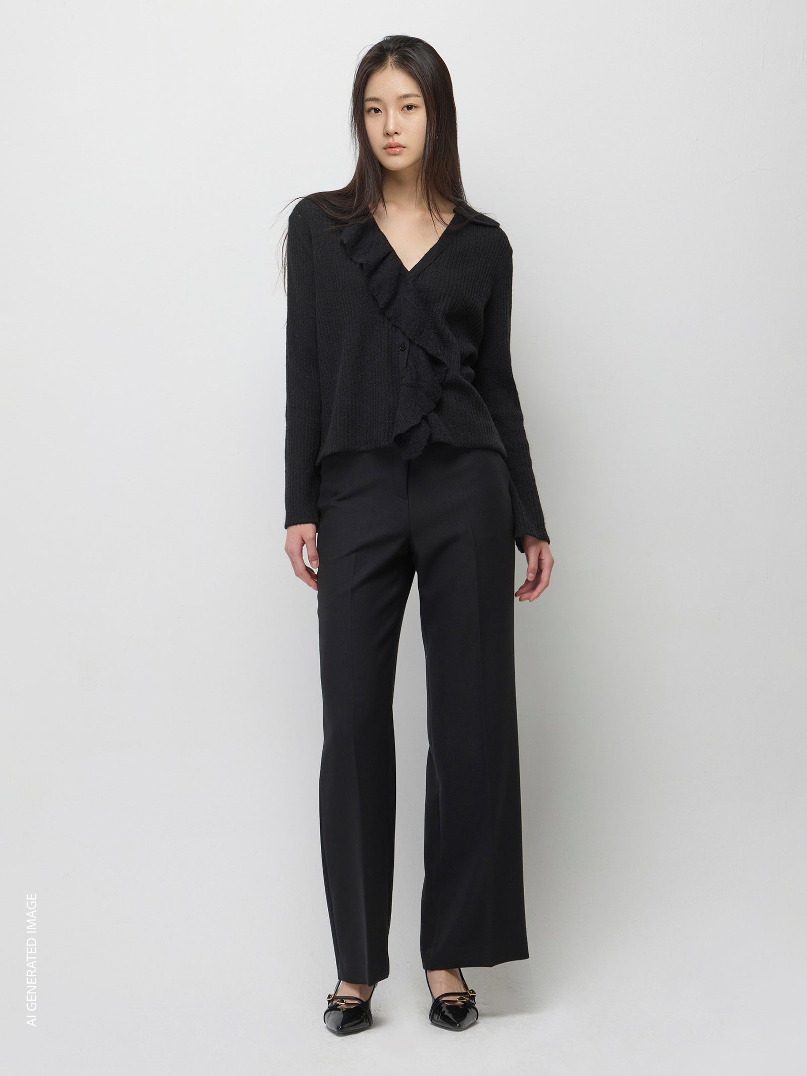 Flare fit trousers