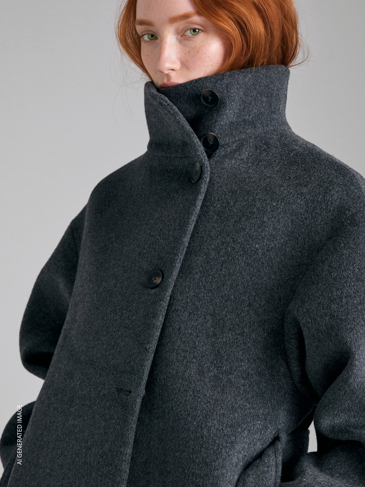 Cappotto relaxed fit con collo alto - ucb_image_FY
