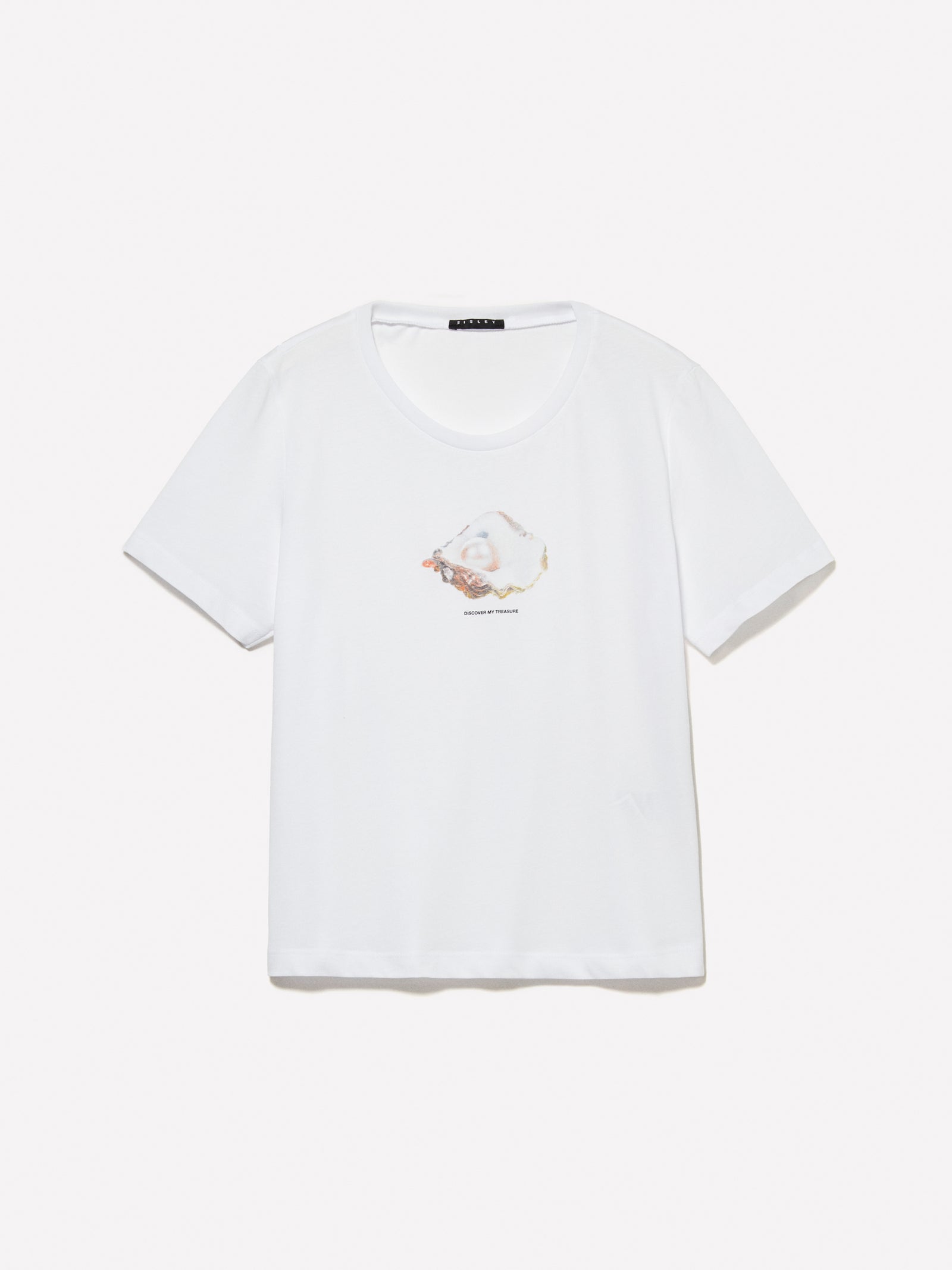 T-shirt branca com estampa de concha - ucb_image_FS