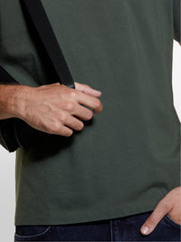 T-shirt verde militar de gola redonda 100% algodão orgânico - ucb_image_FY