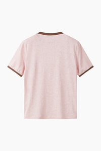 T-shirt com contraste em mistura de linho - ucb_image_FS