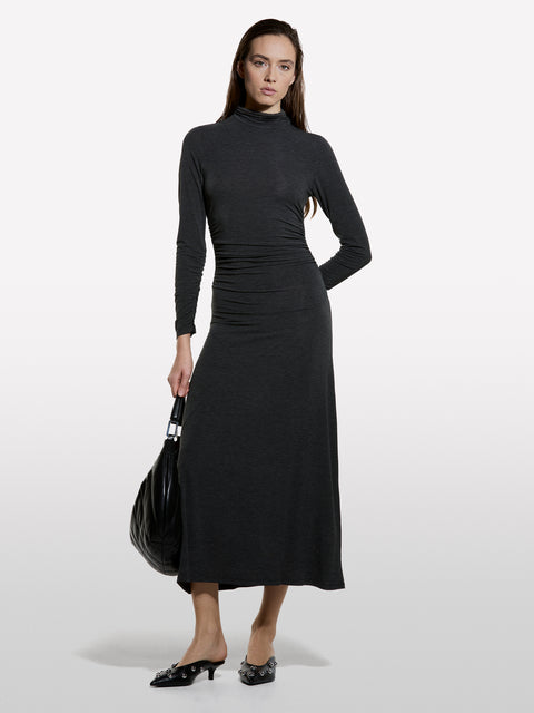 Vestido comprido com franzido - ucb_image_F