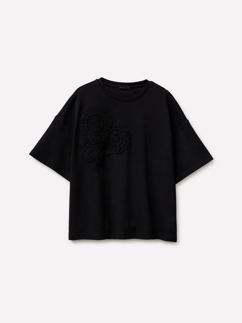 T-shirt com bordado crochê - ucb_image_FS