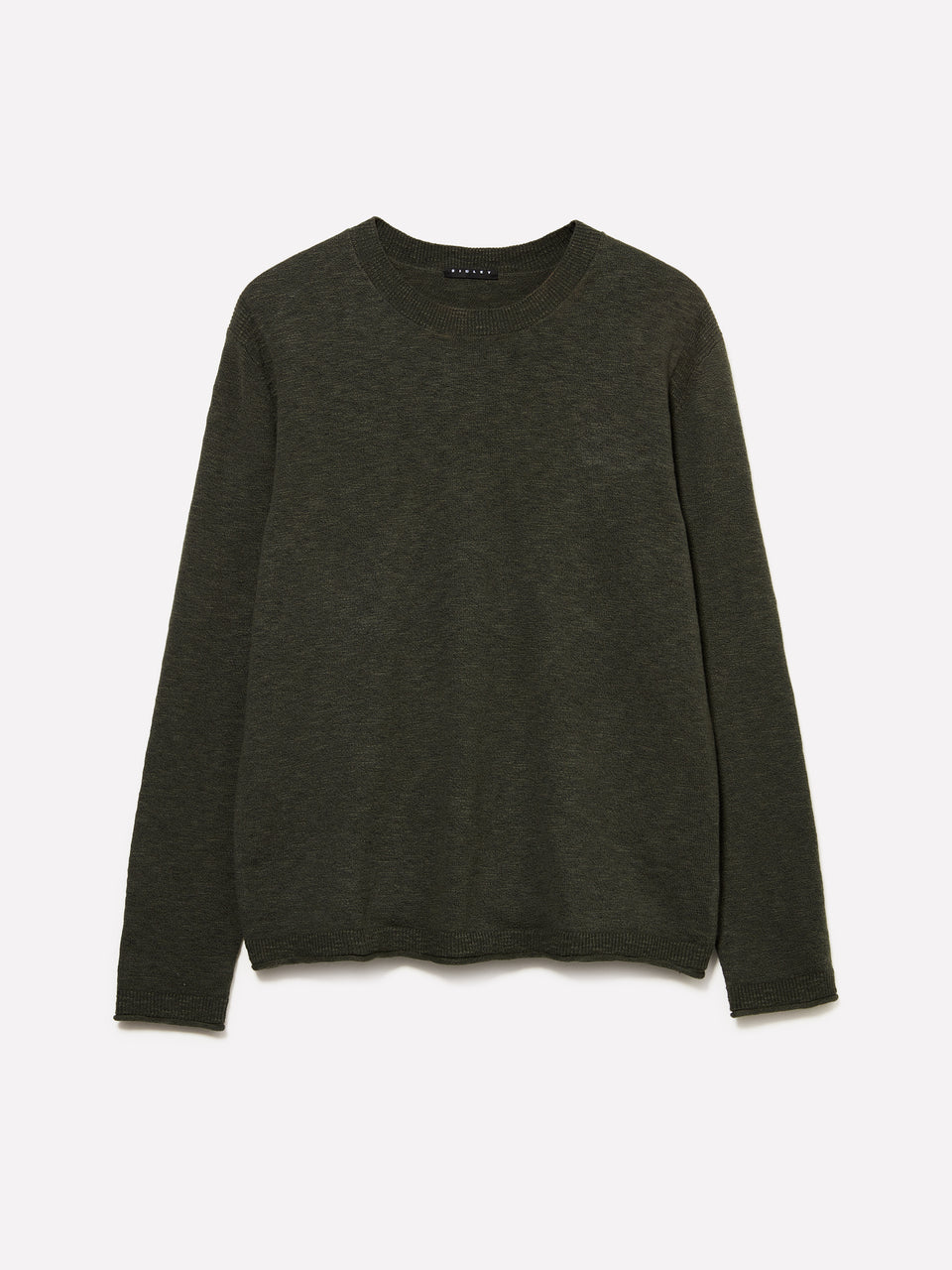 Camisola verde militar de gola redonda regular fit - ucb_image_FS