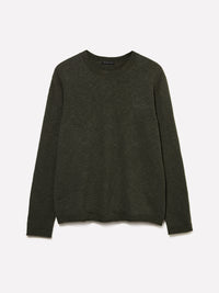 Camisola verde militar de gola redonda regular fit - ucb_image_FS