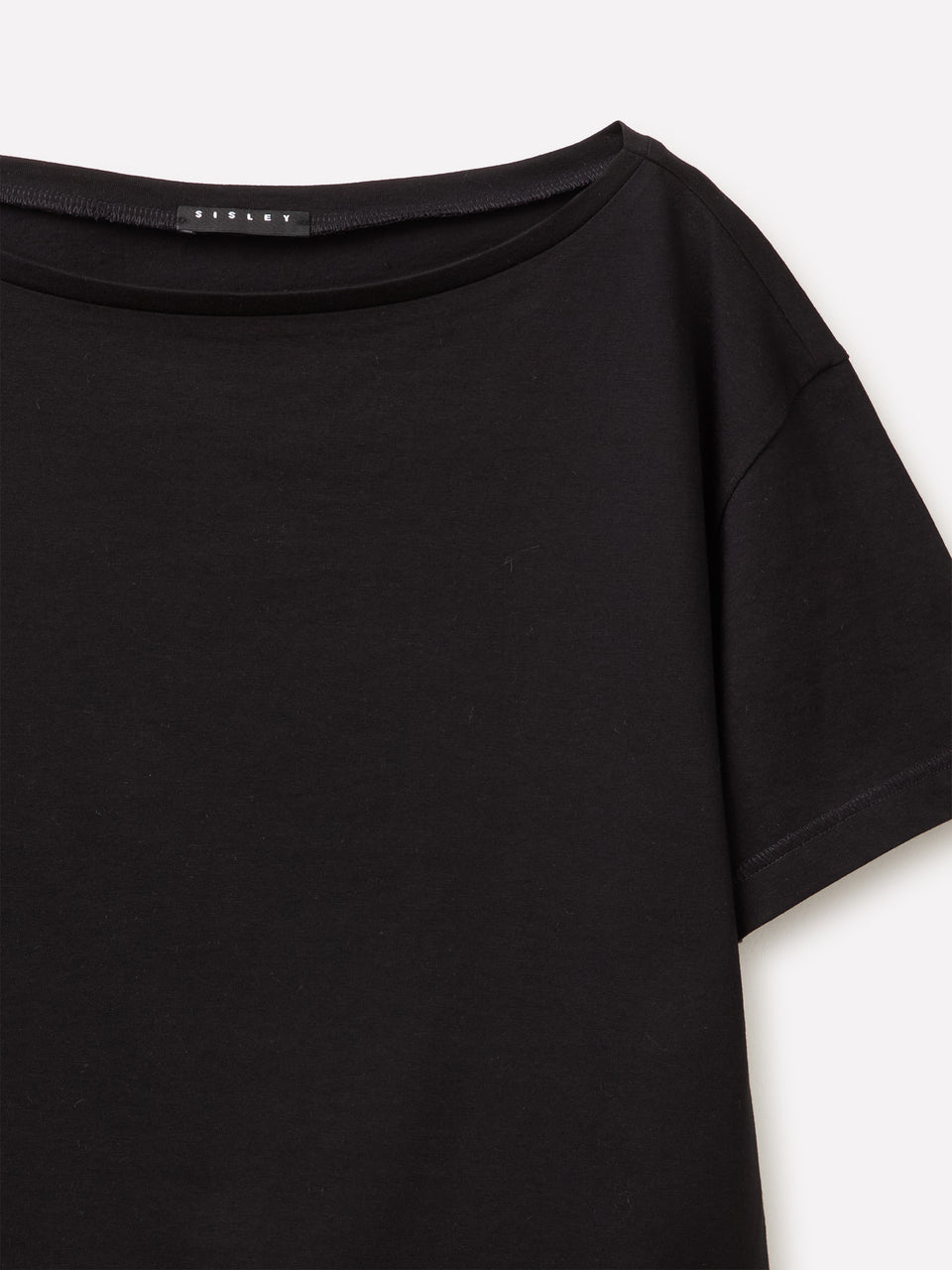 T-shirt cropped co decote à barco - ucb_image_DS1