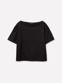 T-shirt cropped co decote à barco - ucb_image_FS