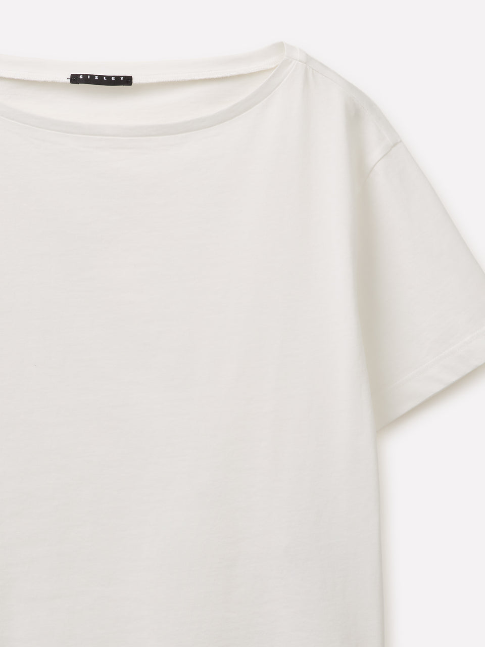 T-shirt cropped co decote à barco - ucb_image_DS1