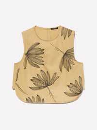 Top mostarda com bordado de folhagem  - ucb_image_FS