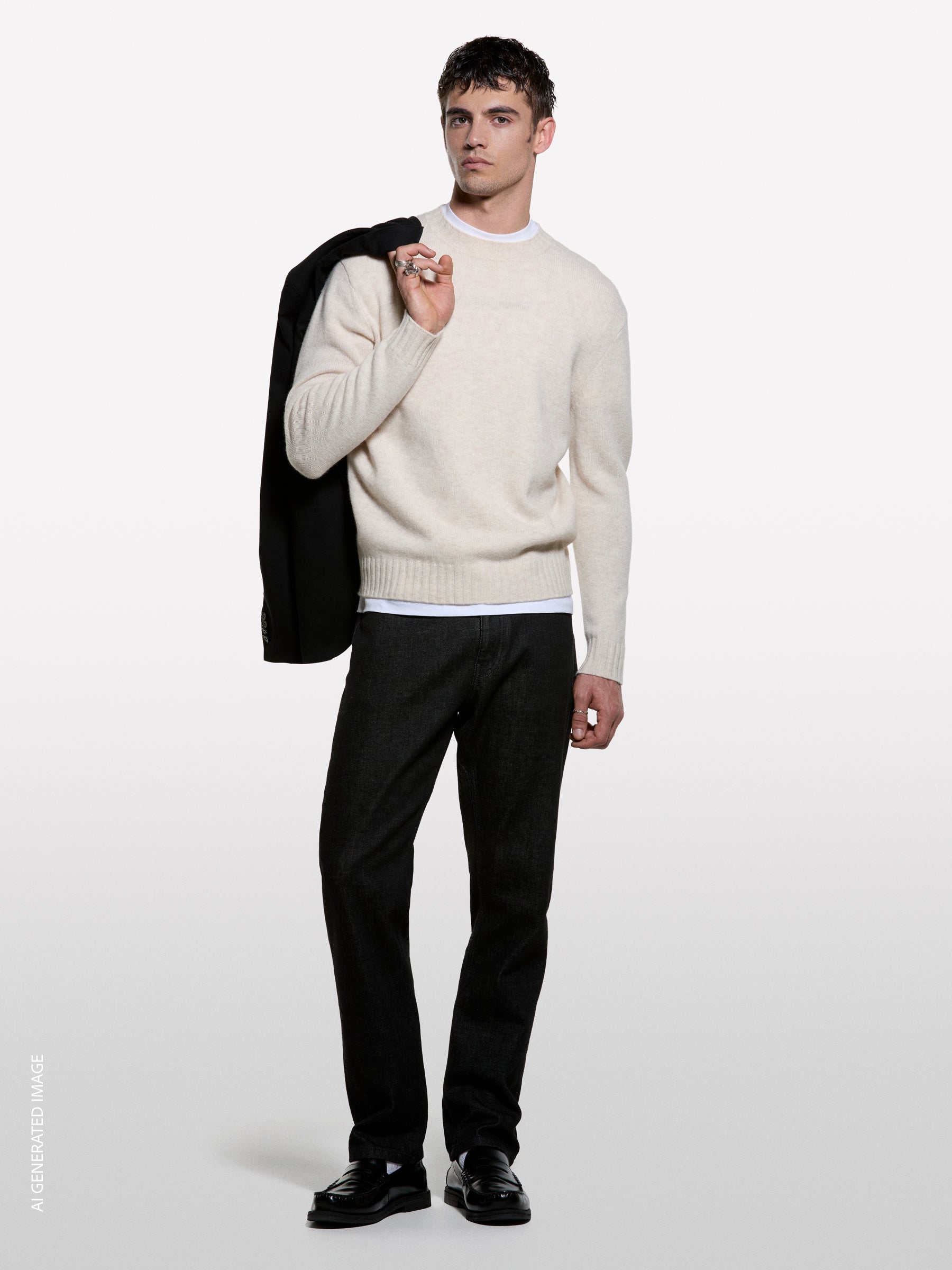 Maglia girocollo in misto lana - ucb_image_F