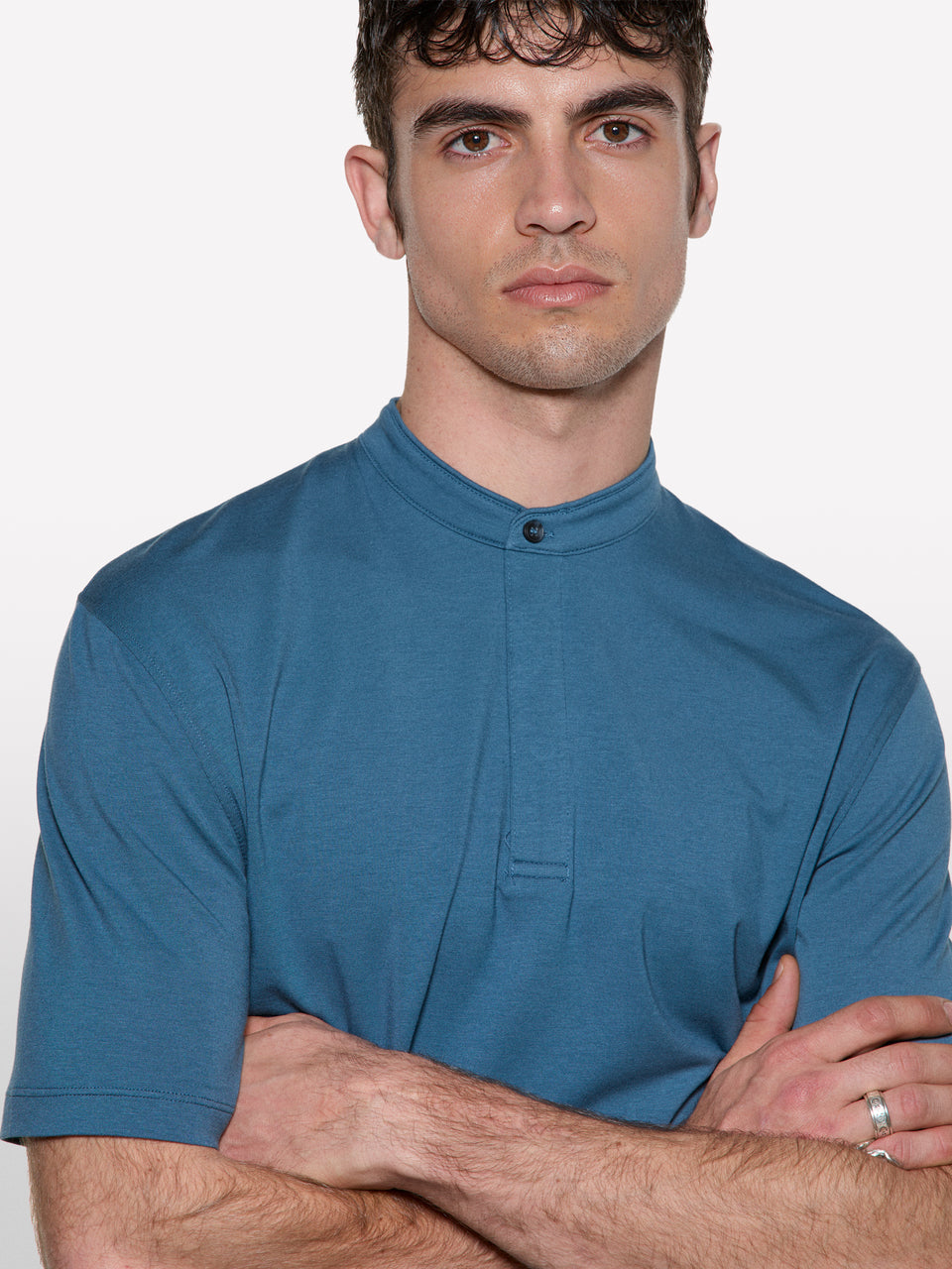 Polo azul com gola guru - ucb_image_FY