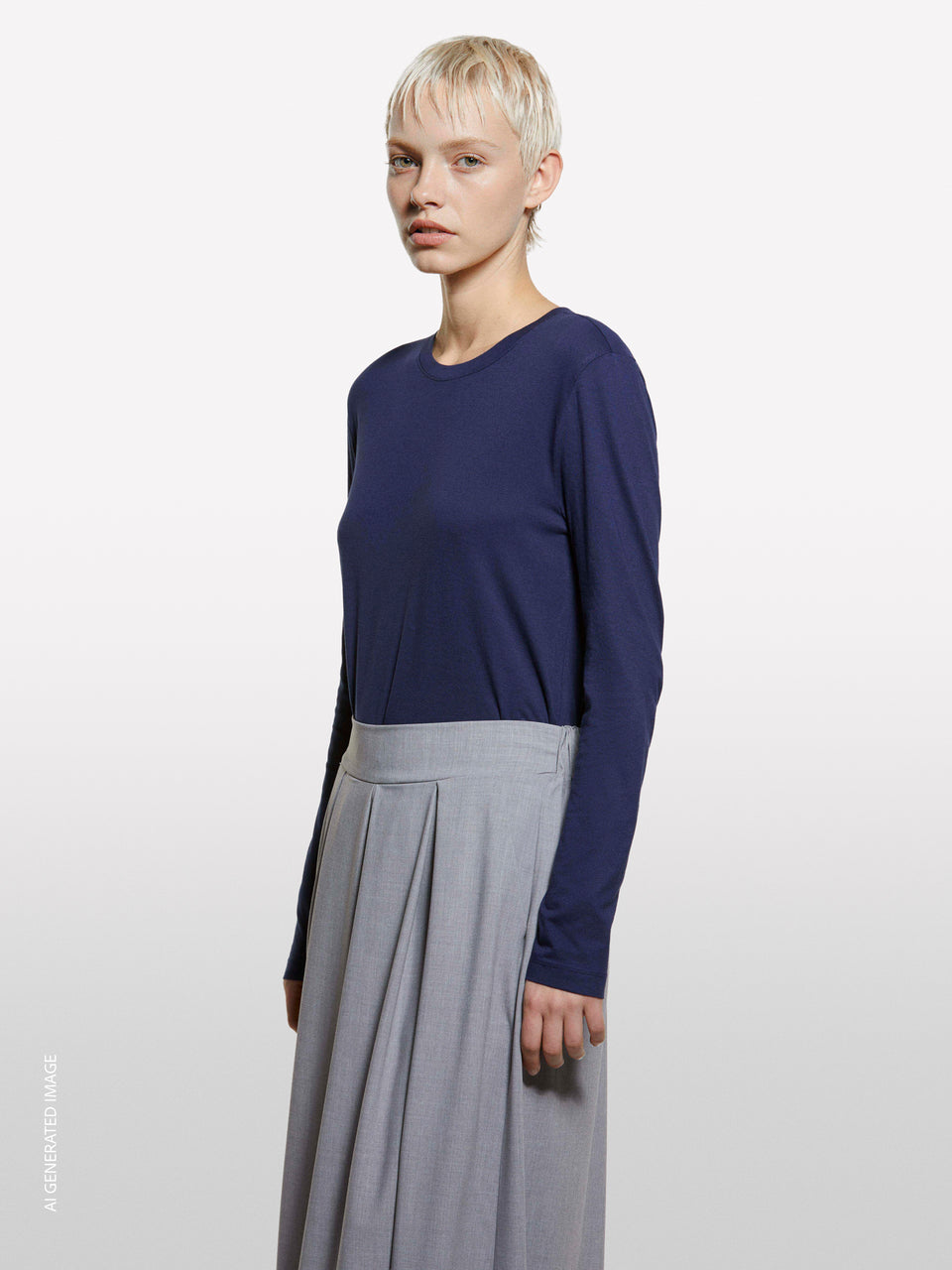 T-shirt azul com mangas compridas - ucb_image_FY
