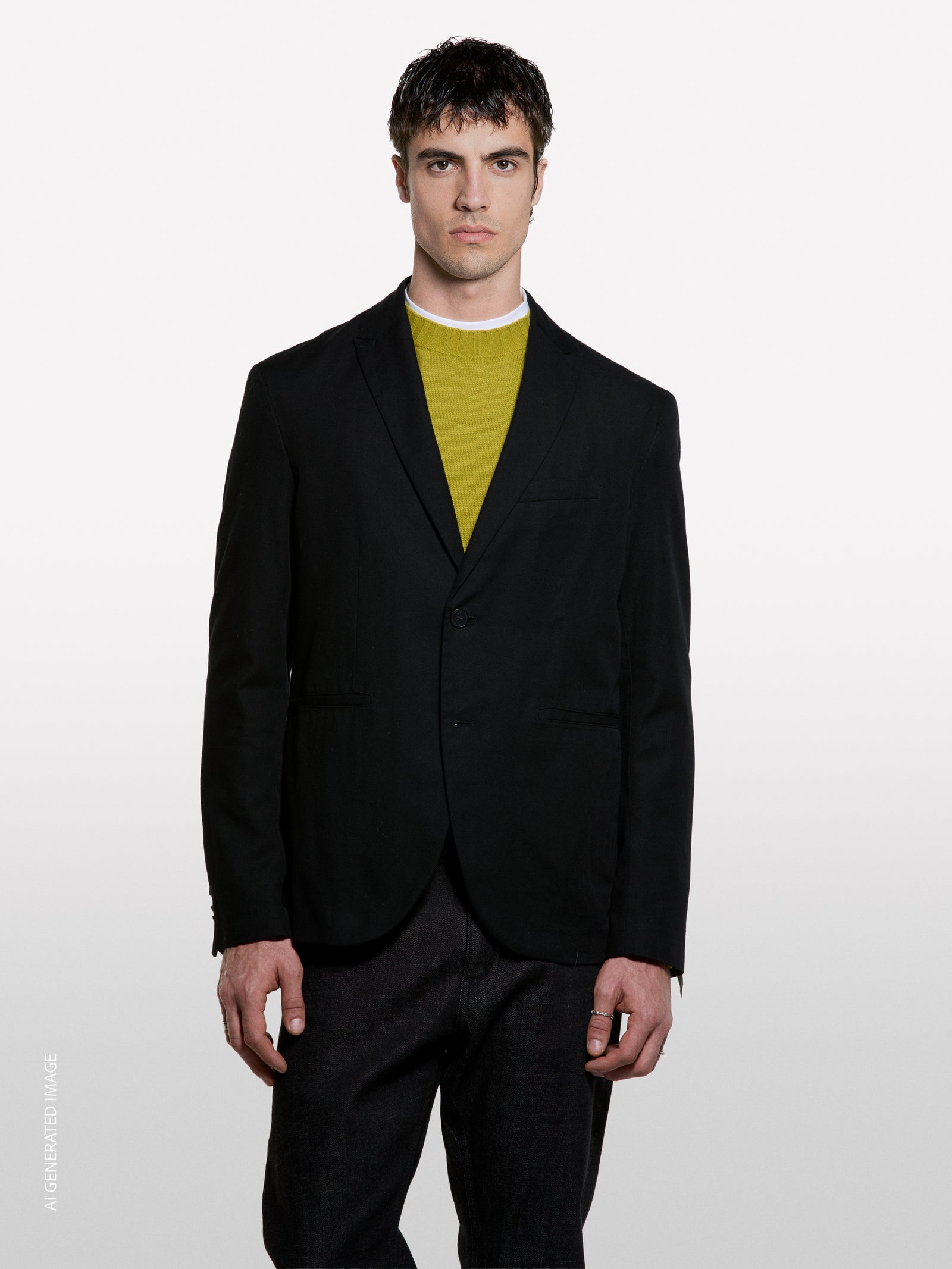 Black slim comfort fit tailored blazer