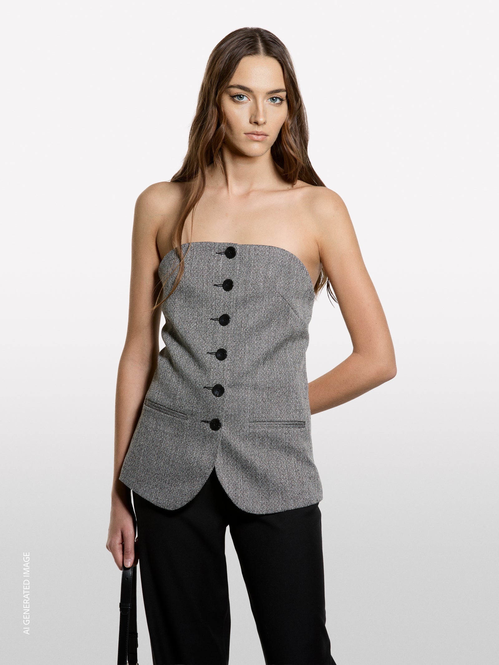 Chevron bustier top