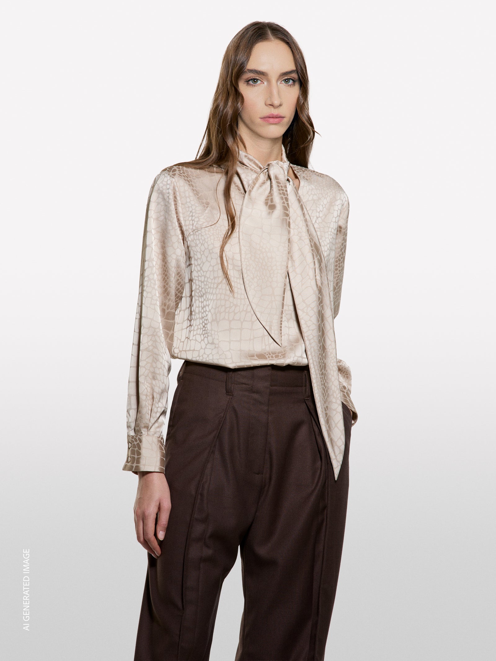 Blouse with scarf