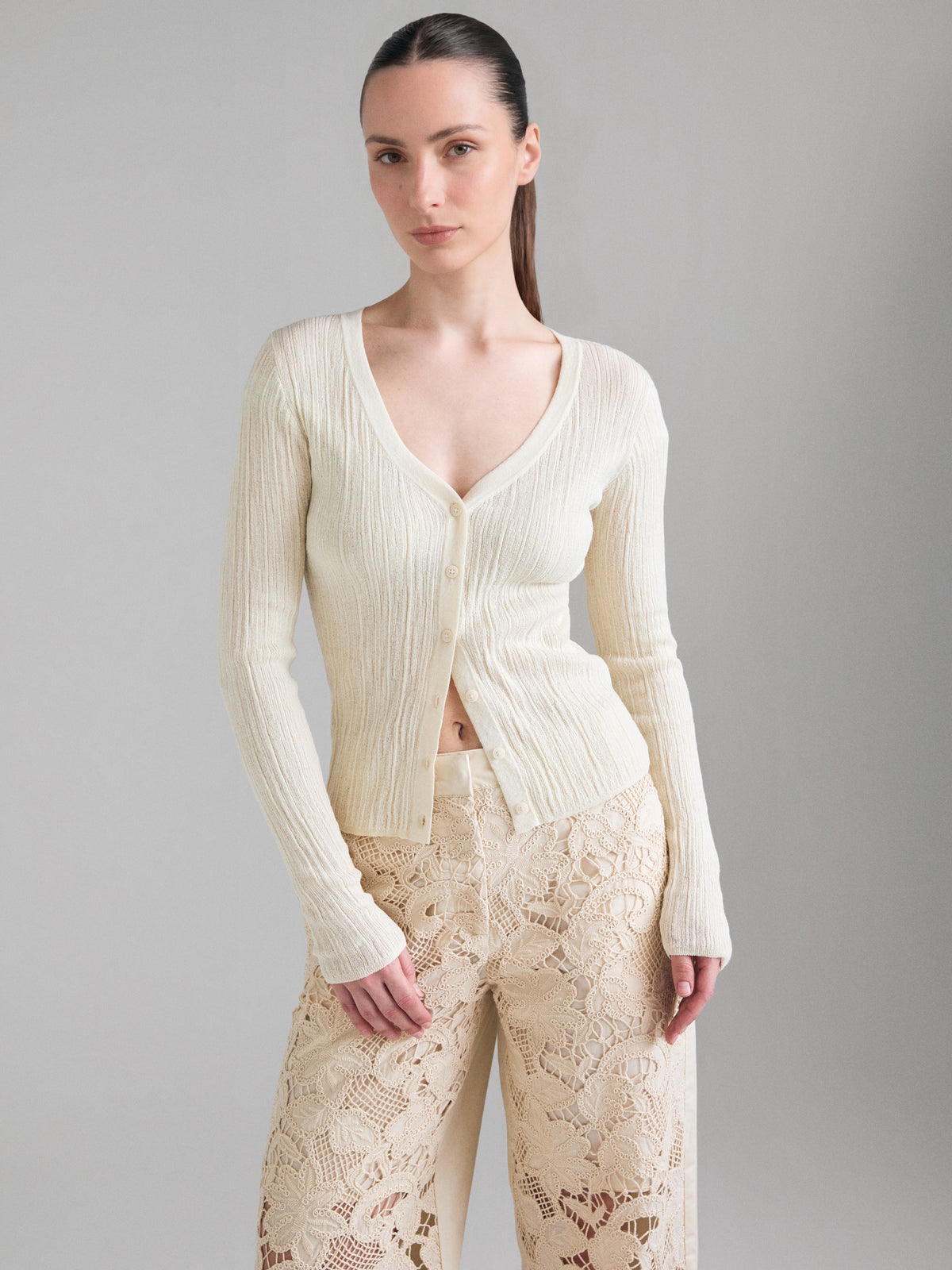 Ribbed cardigan