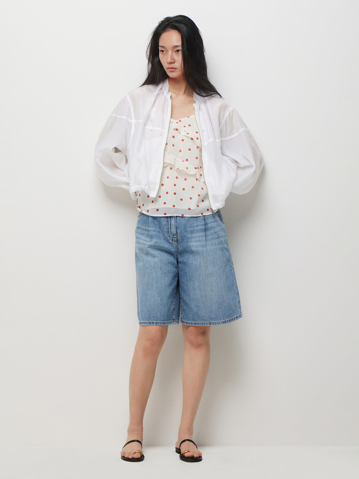 Denim Bermuda shorts