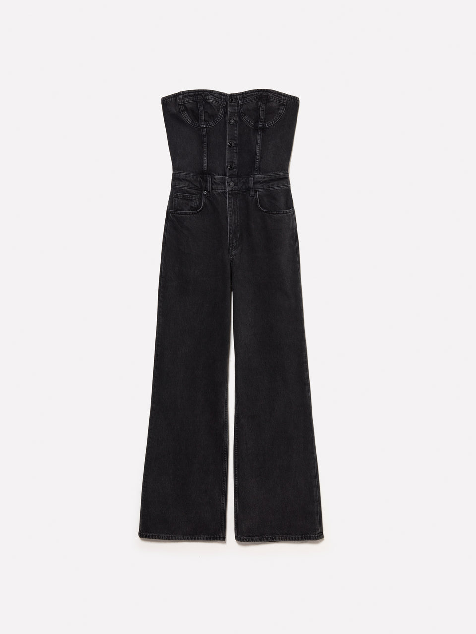 Macacão bustier de jeans preto - ucb_image_FS