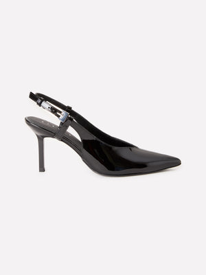 100% patent leather slingback