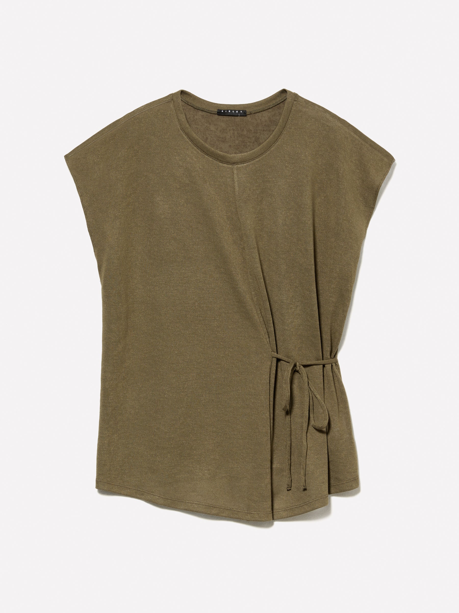 T-shirt verde militar com atilhos - ucb_image_FS
