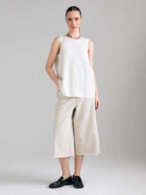 Frayed denim Bermuda shorts