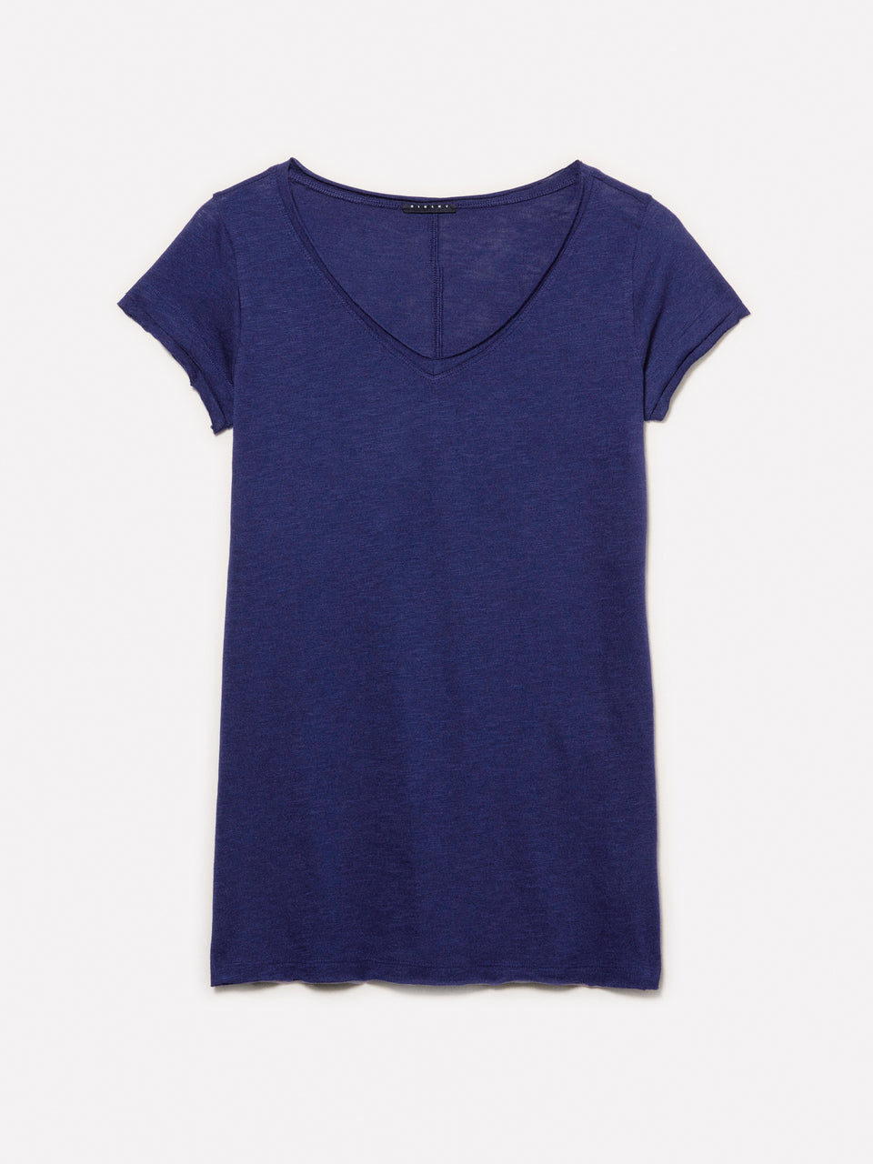 T-shirt decote em V azul-escuro - ucb_image_FS