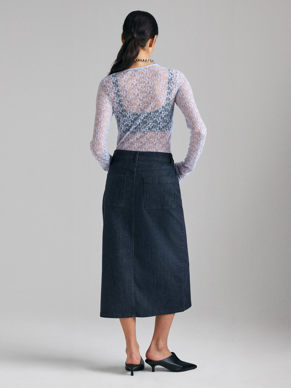 T-shirt em renda com franzido - ucb_image_B