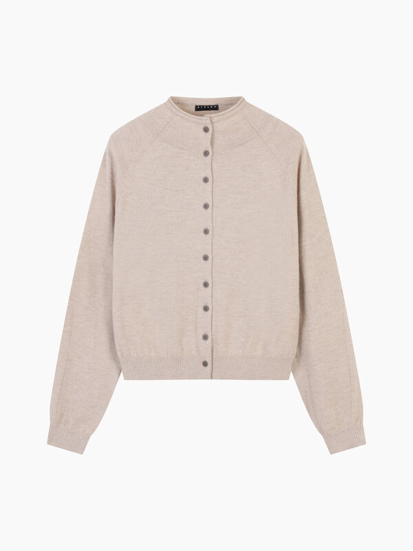 High-neck cardigan - sisley k cardigan | Sisley K
