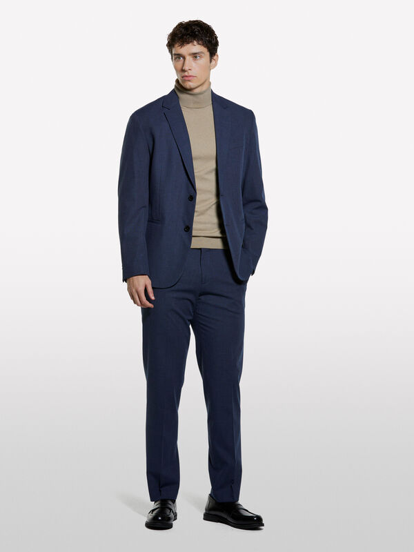 Dark blue chinos - men's slim fit trousers | Sisley
