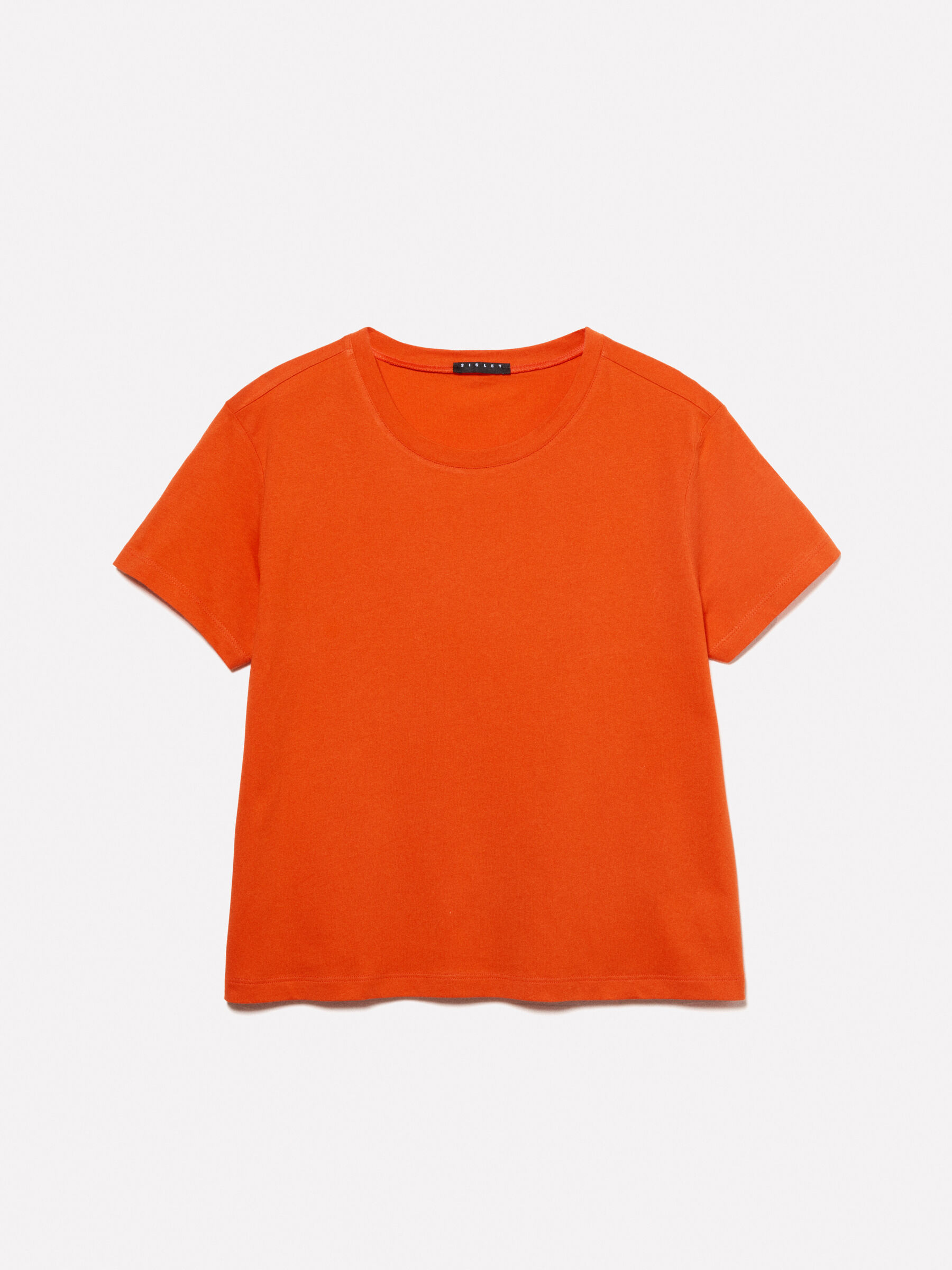 Red boxy fit t-shirt, Orange - Sisley