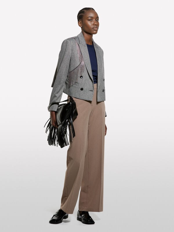 Navy blue crew neck top - women's crew neck sweaters | Sisley