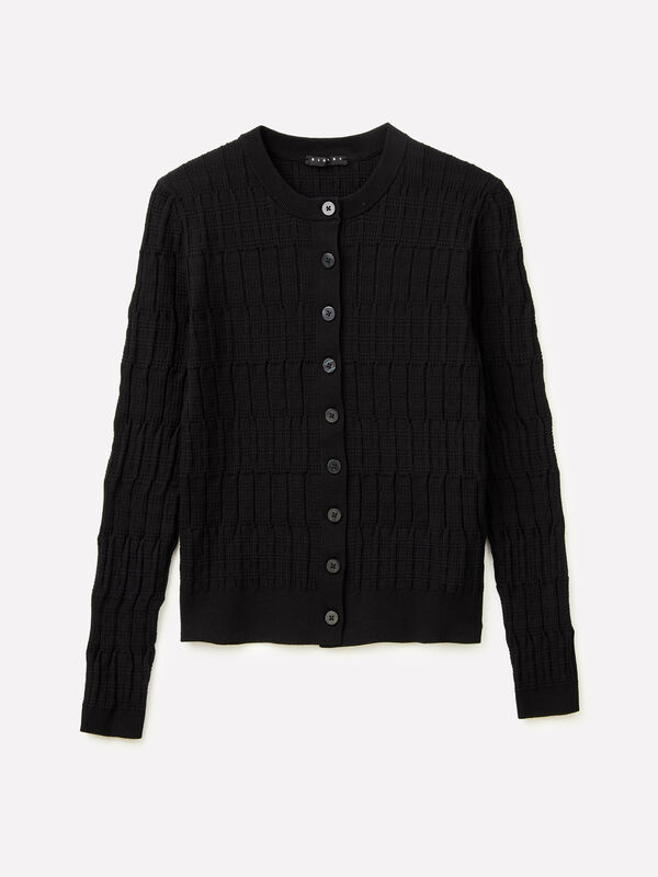 Textured cardigan - women's cardigans | Sisley