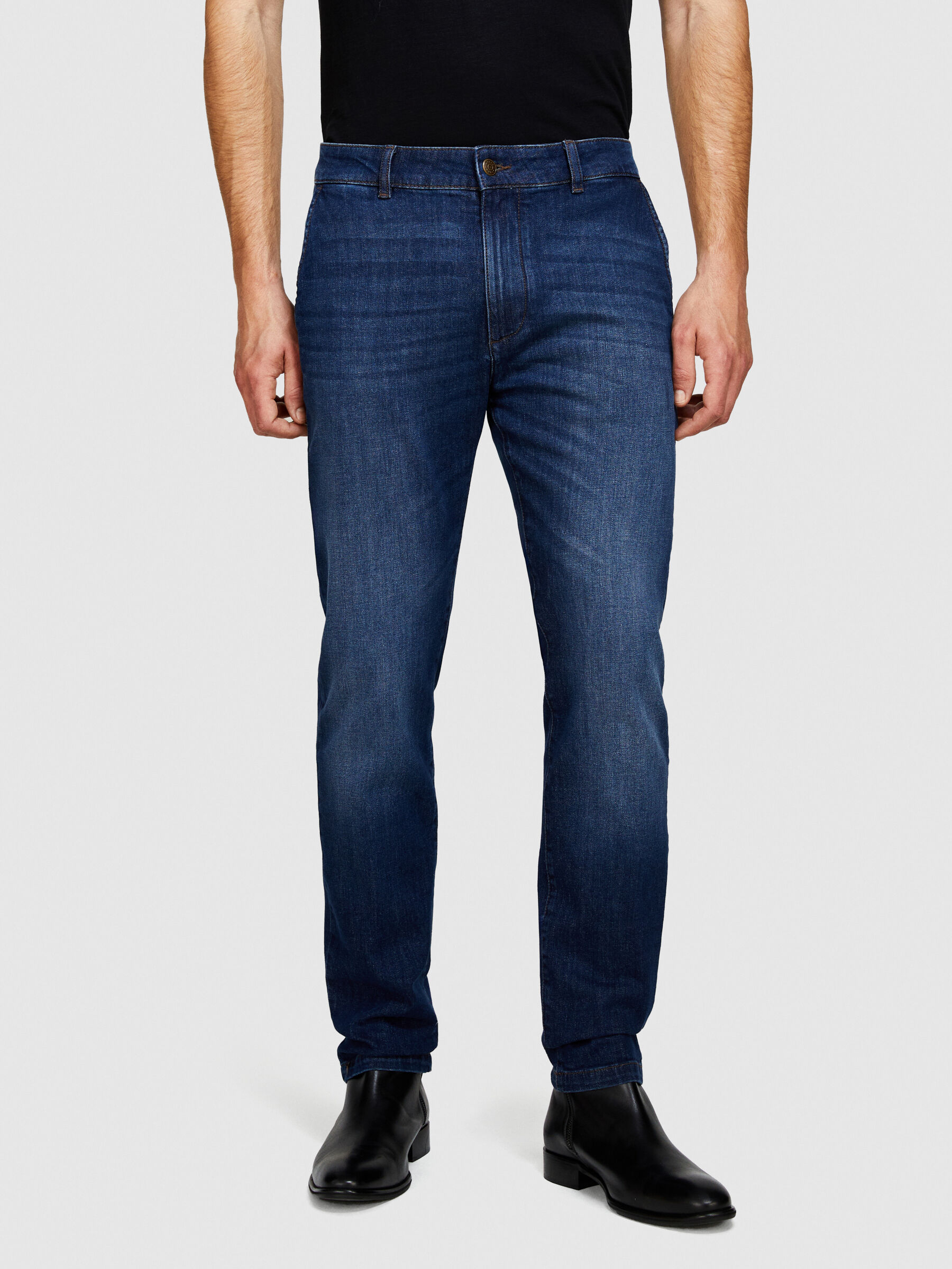 Denim chinos mens top