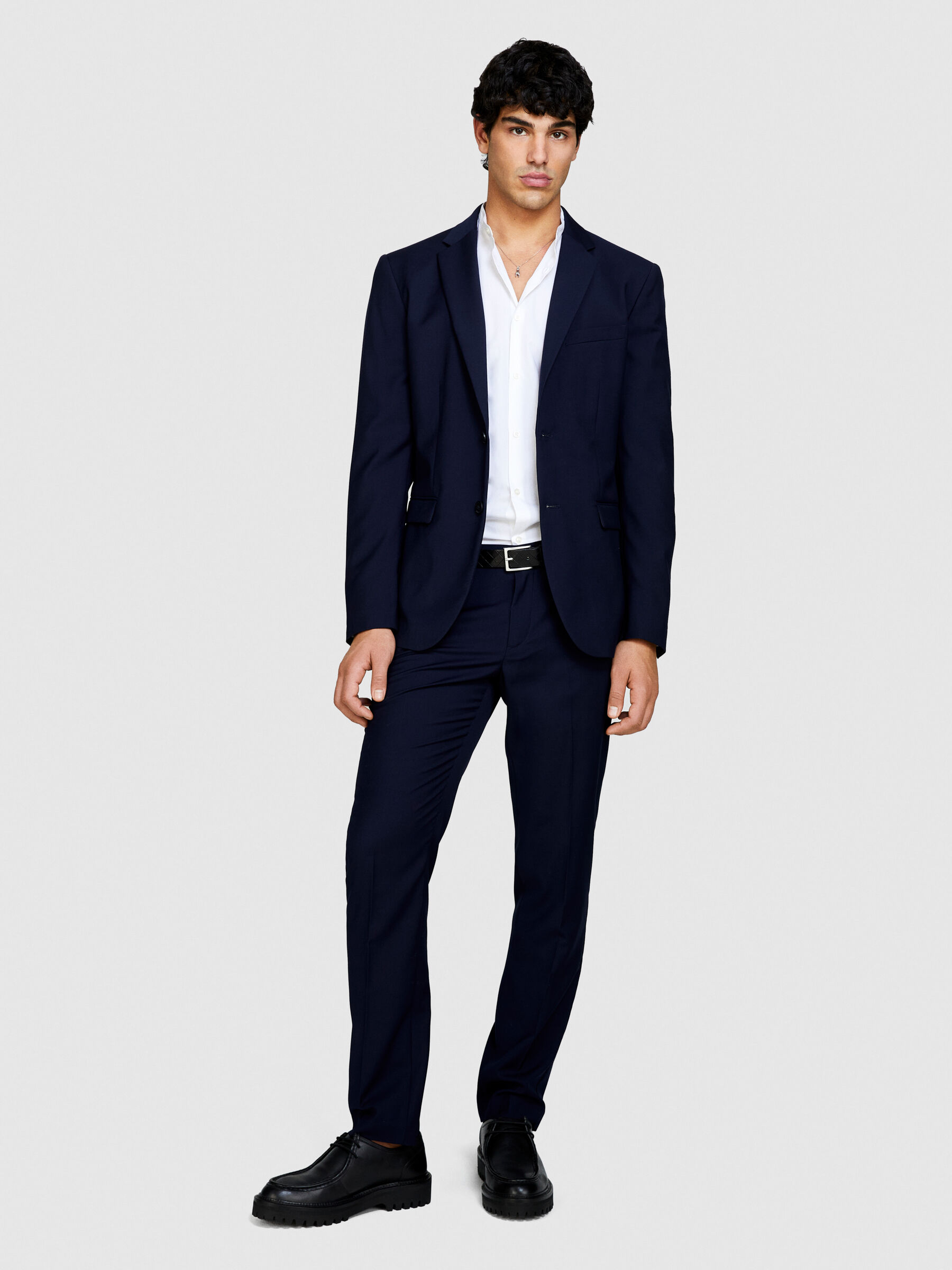 Mandarin collar shirt