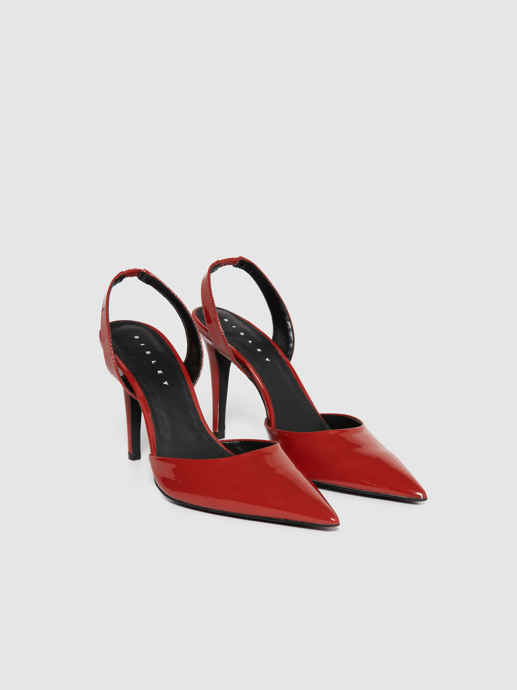 Patent slingbacks Red Sisley